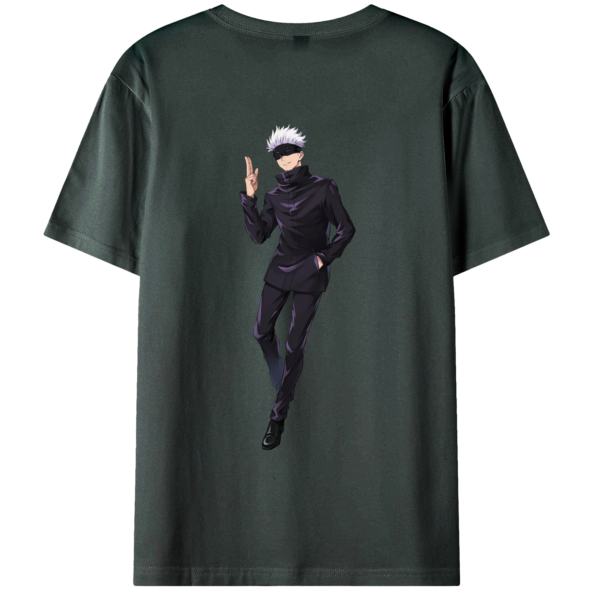（画像用） 呪術廻戦 Jujutsu Kaisen 綿100％ メンズ半袖Tシャツ（バックプリント） 通気性